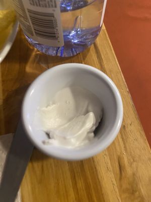 Side of cream cheese   at AMA in Medellin