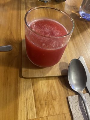 Watermelon juice (included in the Mexican special )  at AMA in Medellin