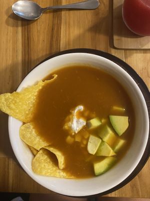 Tomato soup (Mexican special)- really good   at AMA in Medellin