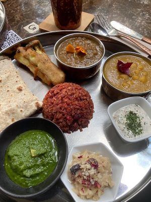 The Indian menu del dia! at AMA in Medellin
