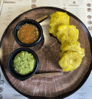 Patacones at AMA in Medellin