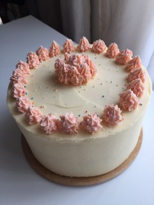 Vegan 15cm carrot cake with buttercream icing.  at Love and Karma in Midrand