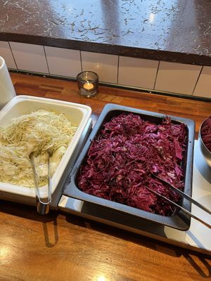 Cabbage salads   at Cafe Hangmattan in Gothenburg