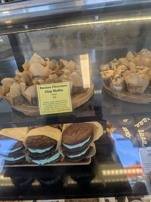 Vegan banana chocolate chip muffins at Nectarine Grove in Encinitas