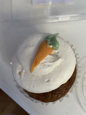 Carrot cake cupcake at Wildflour Vegan Bakery and Juice Bar in Pawtucket