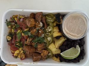 Quinoa sweet potato bowl at Wildflour Vegan Bakery and Juice Bar in Pawtucket