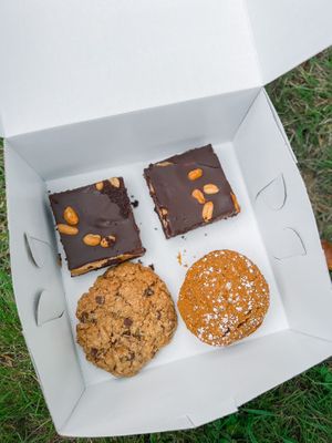 Peanut butter brownie is a fav of many of my friends! This pumpkin whoopie is also amazing- and gluten free! at Wildflour Vegan Bakery and Juice Bar in Pawtucket