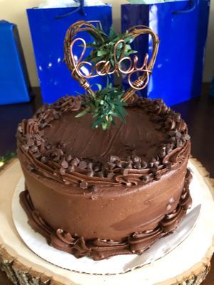 Baby Shower Cake (not their decoration) at Wildflour Vegan Bakery and Juice Bar in Pawtucket