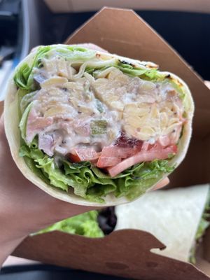Tempeh chicken salad wrap   at Wildflour Vegan Bakery and Juice Bar in Pawtucket