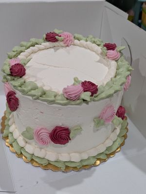 This was a pre-ordered Valentine's Day cake from their website. It was the right amount of frosting and raspberry filling for the cake. at Wildflour Vegan Bakery and Juice Bar in Pawtucket