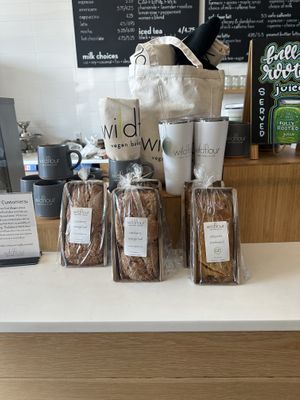 Products  at Wildflour Vegan Bakery and Juice Bar in Pawtucket