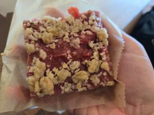 Gluten-free vegan oat bar, strawberry at Wildflour Vegan Bakery and Juice Bar in Pawtucket