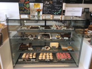 Fancy pastries at Wildflour Vegan Bakery and Juice Bar in Pawtucket
