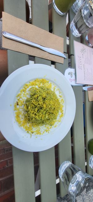 Seaweed salad with homemade faux-cheese at Om Plante in Magog