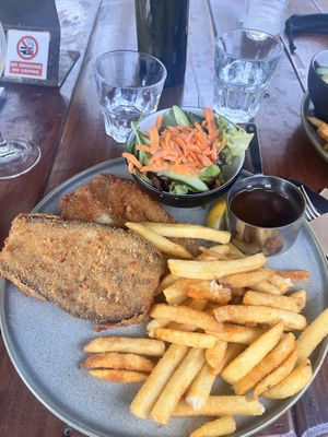 Eggplant schnitzel   at The Bridgewater Inn in Bridgewater