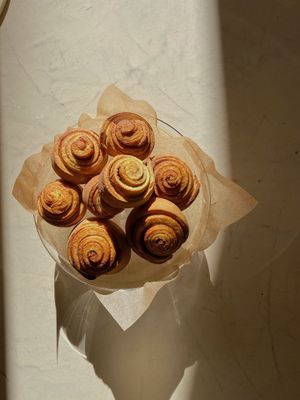 Freshly made pastries every day  at Yum Baaar in Segovia