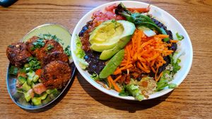 Black Bean Bowl and Dal Appetizer  at Hip Vegan in Ojai