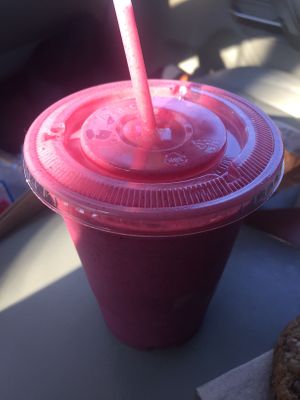 The Dragon Smoothie. Good on a hot day. Very “berry”, if that is your thing :) at Hip Vegan in Ojai