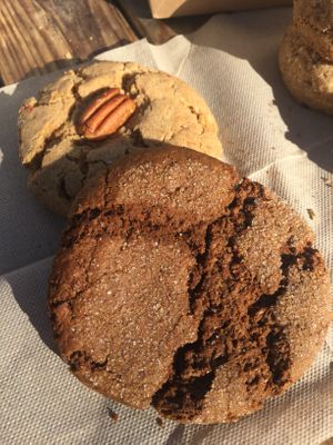 Maple Pecan and Molasses Cookies. The Molasses was perfect; not too chewy. I highly recommend all of their baked goods. at Hip Vegan in Ojai