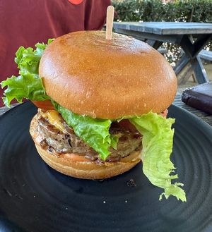 House made burgerrs  at Hip Vegan in Ojai
