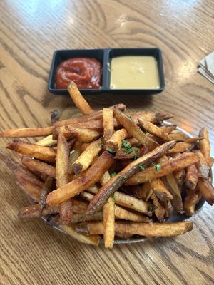 Fries with homemade dipping sauce were AMAZEBALLS!!  at Hip Vegan in Ojai