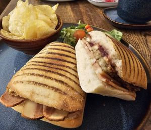 Christmas vegan panini at The Wonky Goat in Ryde