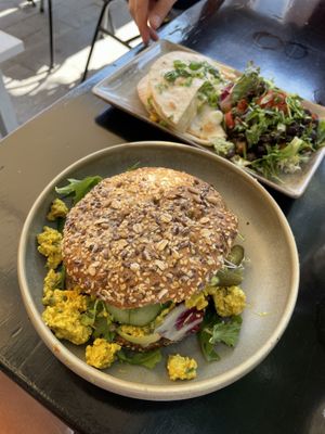 Egglicious vegan & quasadillas  at Pura Vida Foodbar - West in West-terschelling