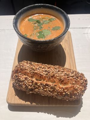 Heerlijke soep  at Pura Vida Foodbar - West in West-terschelling