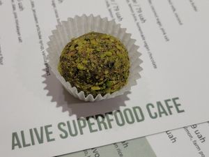 Vegan matcha ball at Alive Superfood Cafe - Bunina St in Odessa