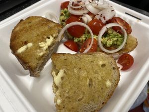 The Bay light all day breakfast with locally baked bread ❤️ #Veganuary at The Bay Vegan Deli Coffee House in Sandown