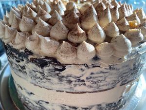 Gluten-free Coffee & Walnut cake 🎂  #Veganuary at The Bay Vegan Deli Coffee House in Sandown