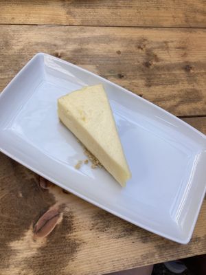 GF vanilla cheesecake   at The Bay Vegan Deli Coffee House in Sandown