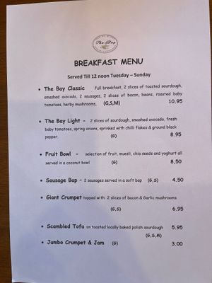 Breakfast Nenu at The Bay Vegan Deli Coffee House in Sandown