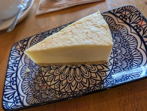 Cheesecake at The Bay Vegan Deli Coffee House in Sandown