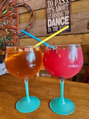 Fruit coolers at The Bay Vegan Deli Coffee House in Sandown