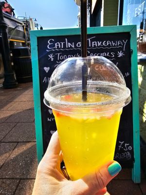 Limoncello Spritz at The Bay Vegan Deli Coffee House in Sandown