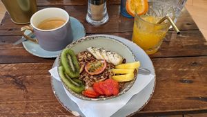 This was just PART of the vegan breakfast 😀 at Break Sé in Lisbon