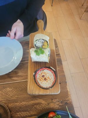 Falafel burrito at Break Sé in Lisbon