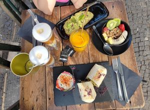 burrito + breakfast combo at Break Sé in Lisbon