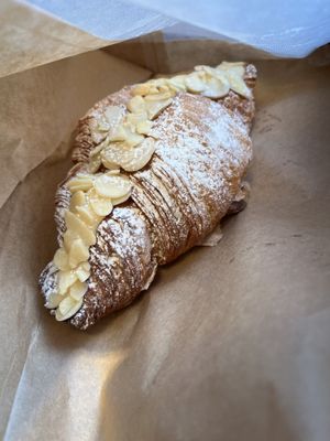 Vegan almond croissant as big as my head   at The Press Room in Surbiton