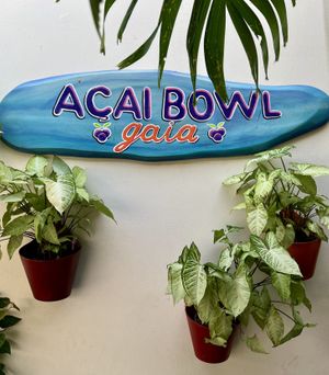 Sign  at Gaia Bowls in Jaco