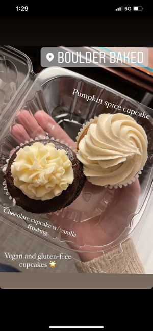 Vegan and gluten free cupcakes   at Boulder Baked in Boulder