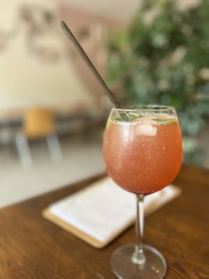 Rhubarb Mocktail Spritz  at Oh Circle in Munich