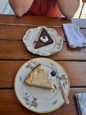 Cake for dessert. at Oh Circle in Munich