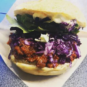 pulled seitan with cabbage at Ginger Veg Street Food in Lido Di Camaiore