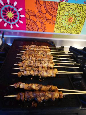 seitan arrosticini at Ginger Veg Street Food in Lido Di Camaiore