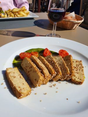 Tofu dish, no seasoning at Touli in Imperia