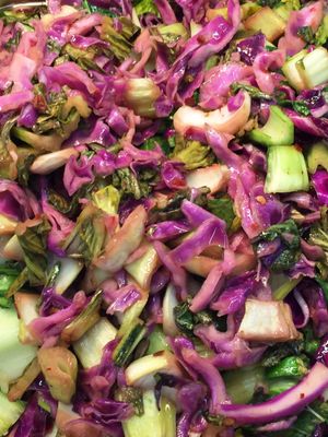 Bok Choy & Red Cabbage at Three Rivers Market in Knoxville