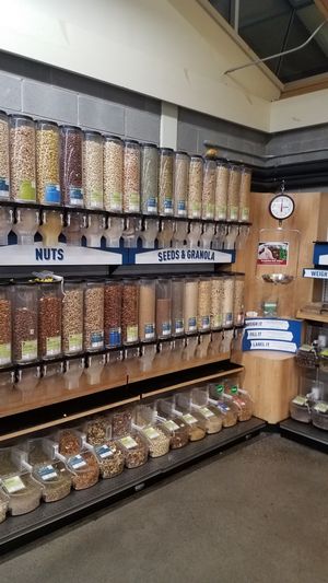 Bulk grains, seeds, granola, & nuts at Three Rivers Market in Knoxville