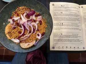 Pataka Papdi - new to me, very tasty and for me sufficient as main meal  at Kontrast Ghee by the Sea in Malmo